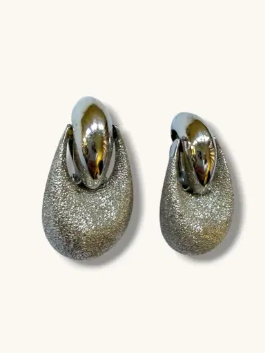 Jen Wonders Studio Silver Textured Earrings | Thumbnail 3