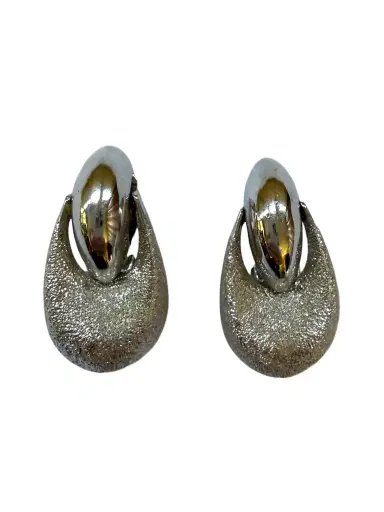Jen Wonders Studio Silver Textured Earrings | Thumbnail 1
