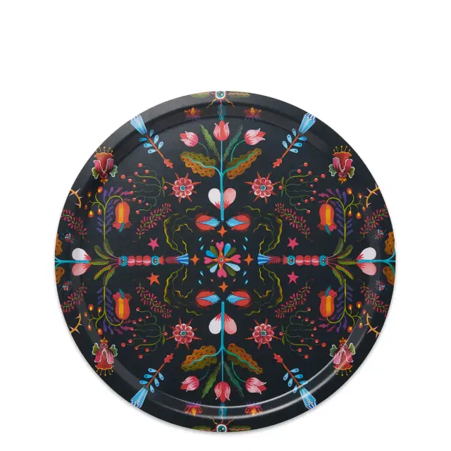 La DoubleJ Round Printed Tray