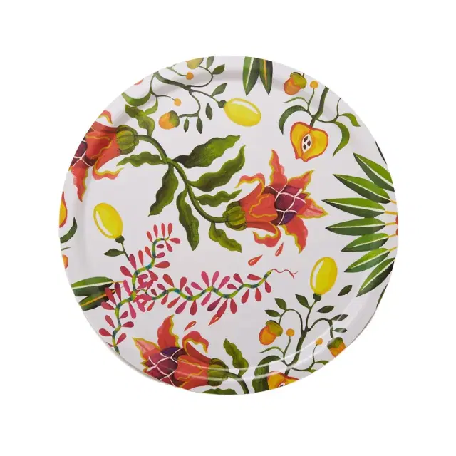 La DoubleJ Round Printed Tray