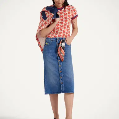 La DoubleJ The Button Front Vagabond Midi Skirt | Thumbnail 3