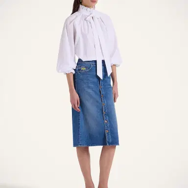 La DoubleJ The Button Front Vagabond Midi Skirt | Thumbnail 5