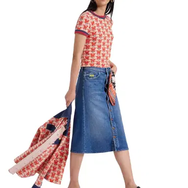 La DoubleJ The Button Front Vagabond Midi Skirt | Thumbnail 1