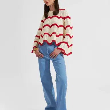 La DoubleJ Chevron Crop Sweater | Thumbnail 3 La DoubleJ Chevron Crop Sweater | Thumbnail 3