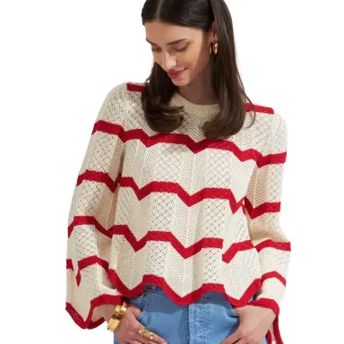 La DoubleJ Chevron Crop Sweater | Thumbnail 1 La DoubleJ Chevron Crop Sweater | Thumbnail 1