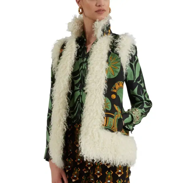Sleeveless Folk Jacket