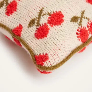 La DoubleJ Cherry Knitted Cushion | Thumbnail 2