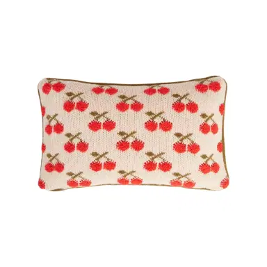 La DoubleJ Cherry Knitted Cushion | Thumbnail 1