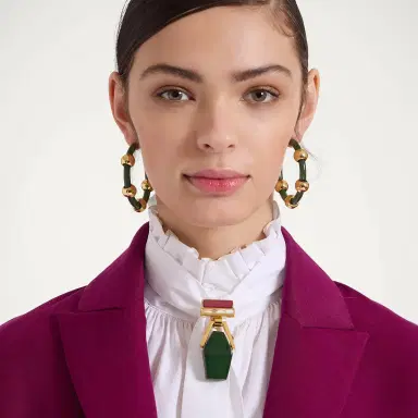 La DoubleJ Studded Hoops | Thumbnail 1 La DoubleJ Studded Hoops | Thumbnail 1