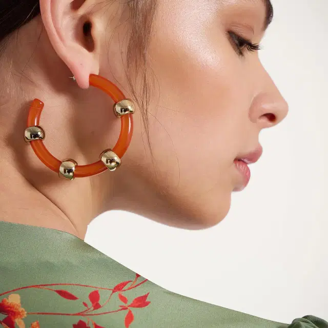 La Double J Studded Hoops