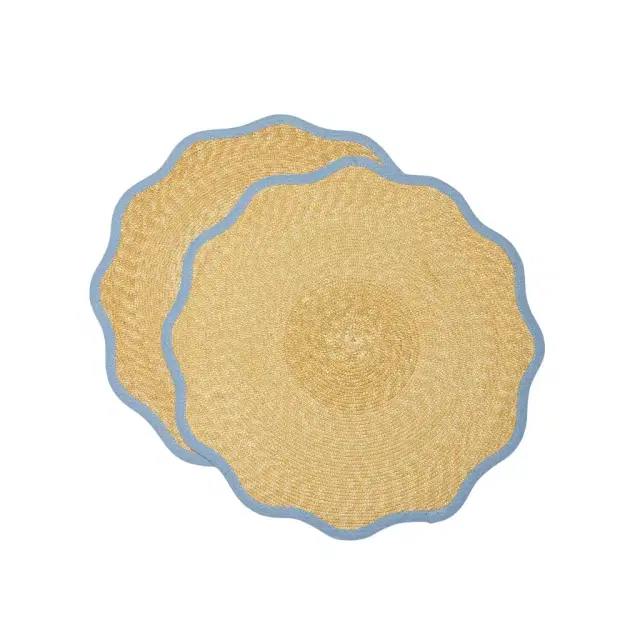 La DoubleJ Straw Cloud Placemats Set Of 2
