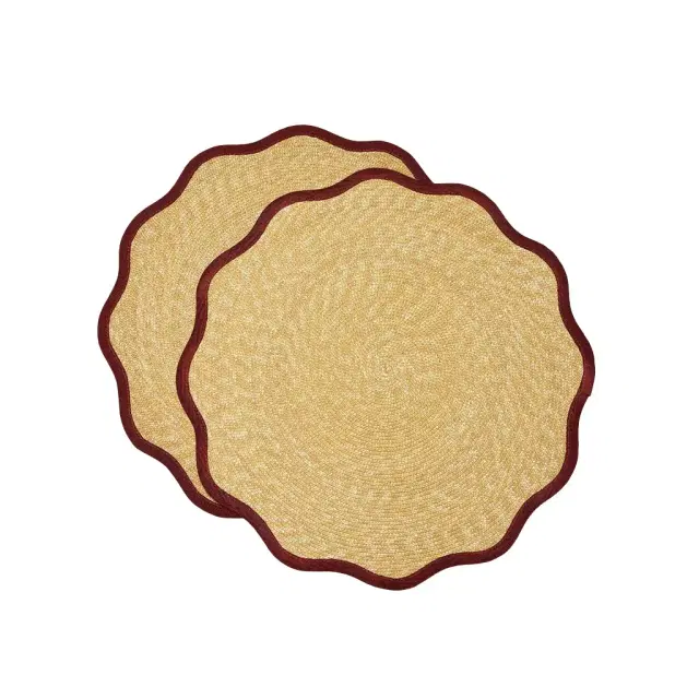 La DoubleJ Straw Cloud Placemats Set Of 2