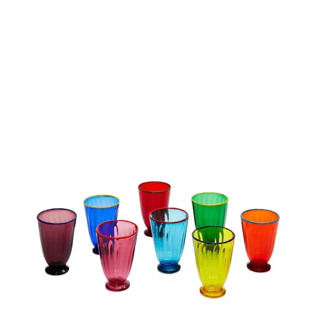La DoubleJ Rainbow Glass Set of 8