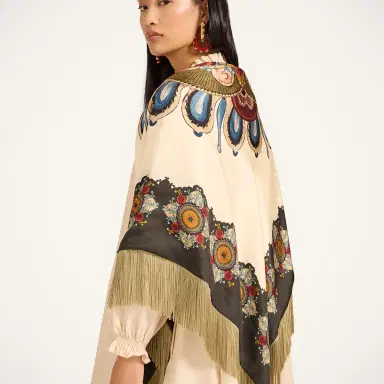 La DoubleJ Fringe Triangle Scarf | Thumbnail 2 La DoubleJ Fringe Triangle Scarf | Thumbnail 2