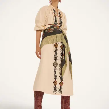 La DoubleJ Fringe Triangle Scarf | Thumbnail 3 La DoubleJ Fringe Triangle Scarf | Thumbnail 3