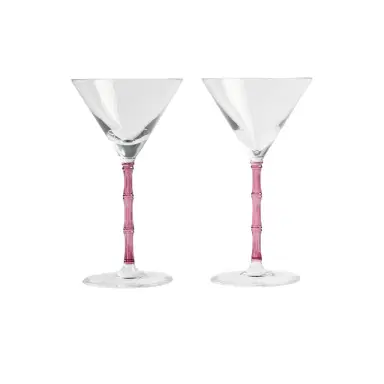 La DoubleJ Bamboo Martini Glasses Set Of 2 | Thumbnail 1 La DoubleJ Bamboo Martini Glasses Set Of 2 | Thumbnail 1