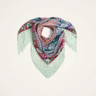 La DoubleJ Reversible Fringe Foulard 90 | Thumbnail 5