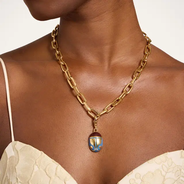 La Double J Mini JJ Scarab Charm