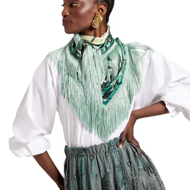 Reversible Fringe Foulard 90