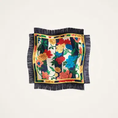 La DoubleJ Reversible Fringe Foulard 90 | Thumbnail 3 La DoubleJ Reversible Fringe Foulard 90 | Thumbnail 3