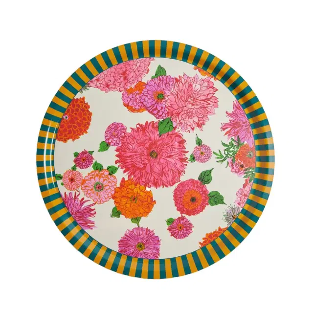 La DoubleJ Large Round Printed Tray