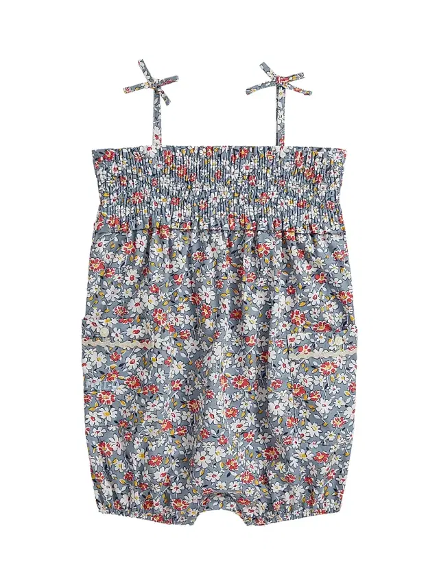 Polo Ralph Lauren Baby Girl's Floral Smocked Bubble Shortall - Lydston Floral 3 Months