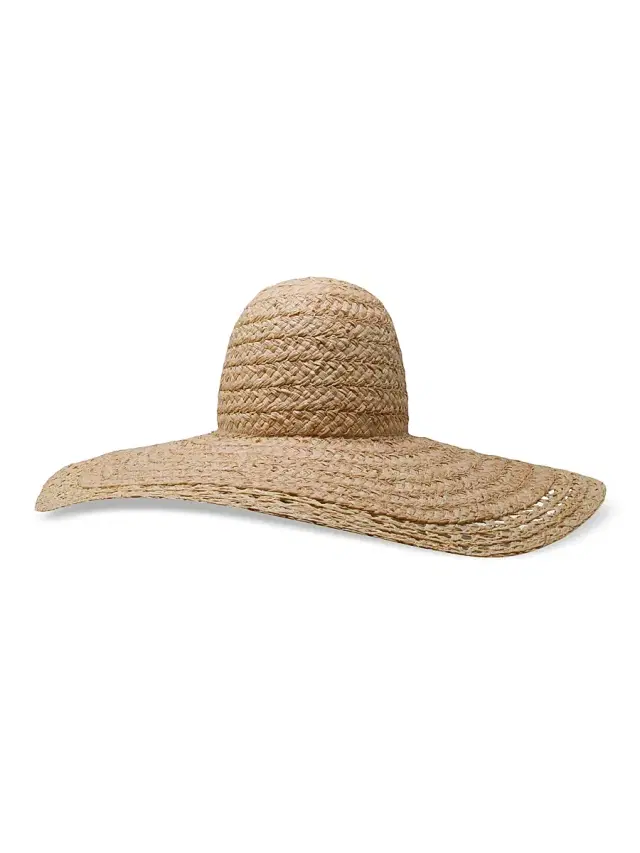 Women's Mary Jane Raffia Wide-Brim Sun Hat - Natural