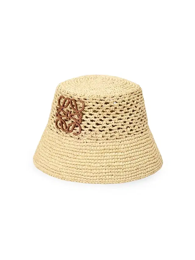 Women's x Paula's Ibiza Anagram Raffia Bucket Hat - Natural Women's x Paula's Ibiza Anagram Raffia Bucket Hat - Natural