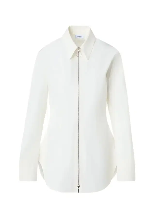 Akris punto Zip-Front Cotton Poplin Collared Shirt