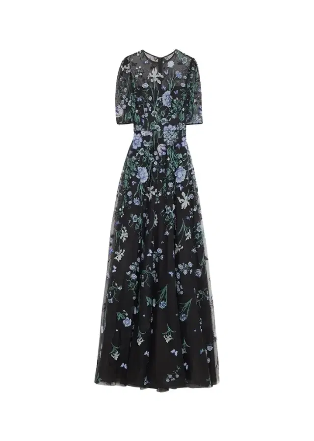 Rickie Freeman for Teri Jon Embroidered A-Line Tulle Gown