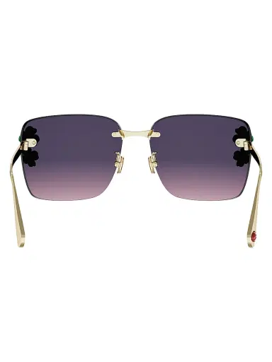 Dior Women's Clover S2U 62MM Oversized Sunglasses - Shiny Gold Gradient Bordeaux | Thumbnail 5