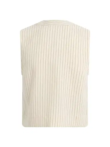 Favorite Daughter Women's The Fine Line Striped Crop Top - Cream Pinstripe - Size XL | Thumbnail 3