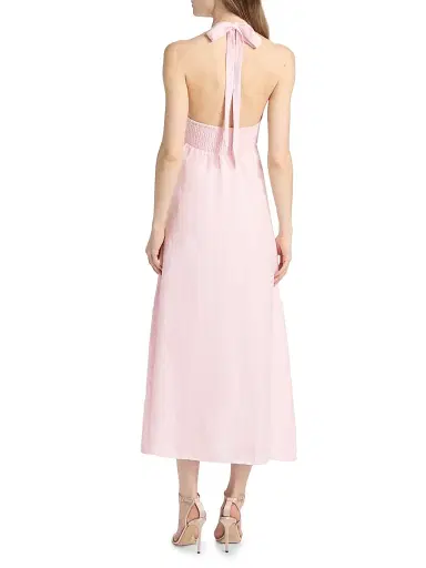 LoveShackFancy Women's Lovis Linen Button-Front Midi-Dress - Potpourri Pink - Size XL | Thumbnail 5 LoveShackFancy Women's Lovis Linen Button-Front Midi-Dress - Potpourri Pink - Size XL | Thumbnail 5