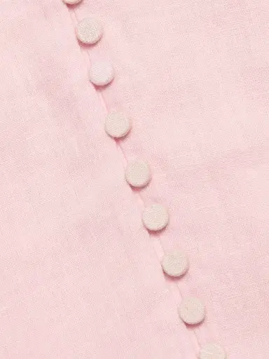 LoveShackFancy Women's Lovis Linen Button-Front Midi-Dress - Potpourri Pink - Size XL | Thumbnail 7 LoveShackFancy Women's Lovis Linen Button-Front Midi-Dress - Potpourri Pink - Size XL | Thumbnail 7