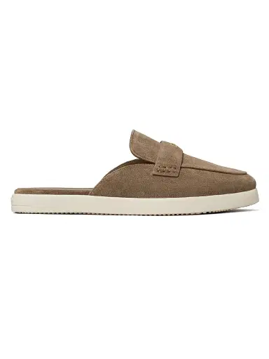 Tory Burch Women's Almond Toe Suede Ballet Sport Mules - Toasted Sesame - Size 9 | Thumbnail 1 Tory Burch Women's Almond Toe Suede Ballet Sport Mules - Toasted Sesame - Size 9 | Thumbnail 1