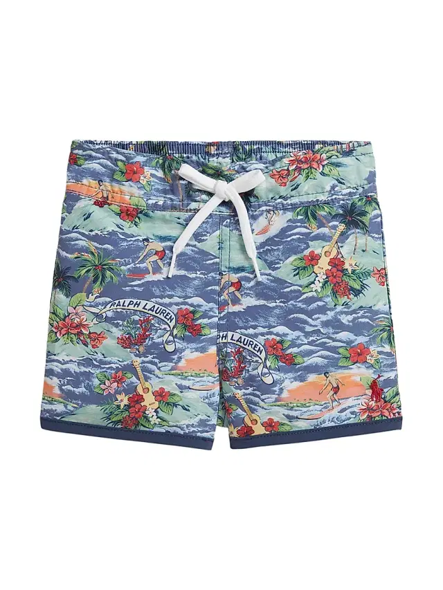 Polo Ralph Lauren Baby Boy's Tropical-Print Swim Trunks - Polo Surf Scenic 9 Months