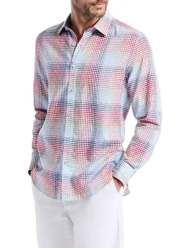 Robert Graham Men's Ligett Gingham Shirt | Thumbnail 4 Robert Graham Men's Ligett Gingham Shirt | Thumbnail 4