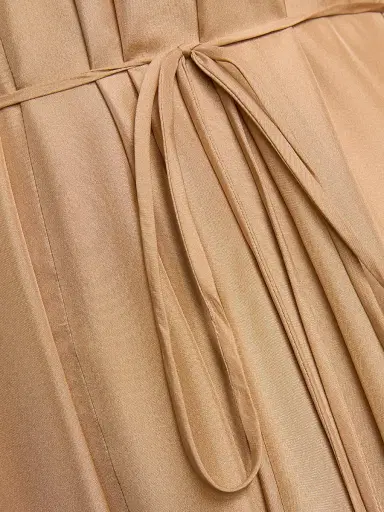 Zimmermann Women's Mahon Silk Blouson-Sleeve Maxi Dress - Champagne - Size 8 | Thumbnail 7
