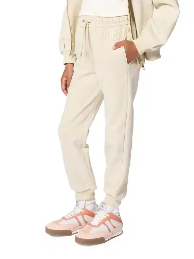 Chloé Little Girl's & Girl's Logo Joggers - Light Lime | Thumbnail 2 Chloé Little Girl's & Girl's Logo Joggers - Light Lime | Thumbnail 2