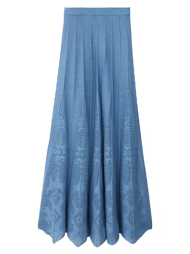 ba & sh Women's Serta Geometric Openwork A-Line Maxi-Skirt - Orage