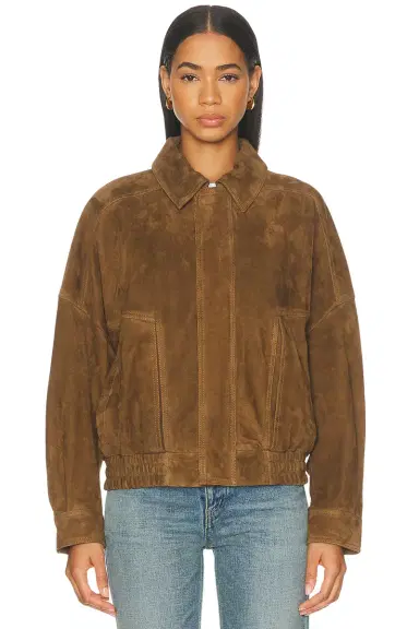 Nour Hammour Dalma Suede Jacket | Thumbnail 2 Nour Hammour Dalma Suede Jacket | Thumbnail 2