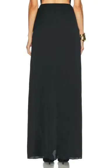 Saint Laurent Bow Tie High Slit Maxi Skirt | Thumbnail 4