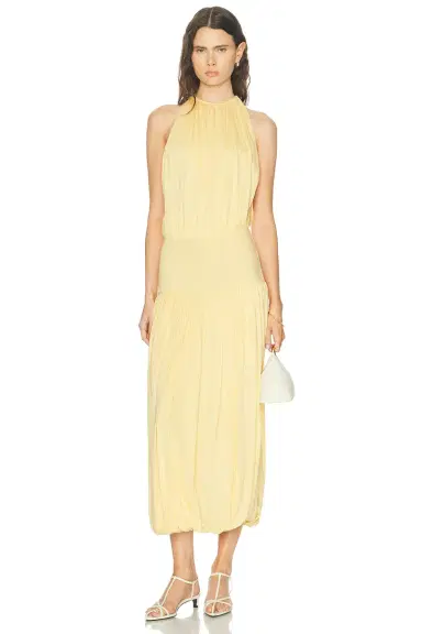TOTEME Soft Gathered Dress | Thumbnail 1 TOTEME Soft Gathered Dress | Thumbnail 1