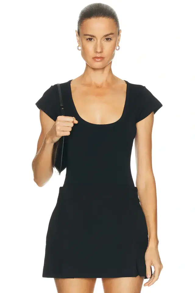 Refined Knit Scoop Neck T-Shirt