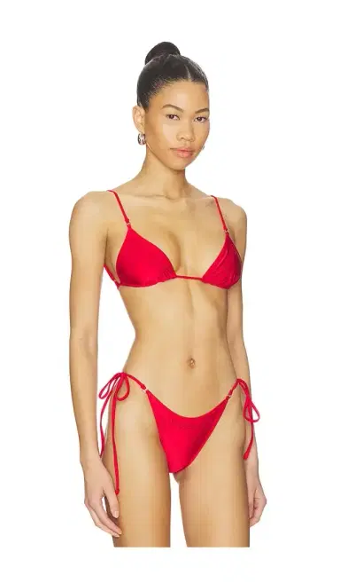 Frankies Bikinis X Jennie Elena Beaded Satin Top | Thumbnail 2