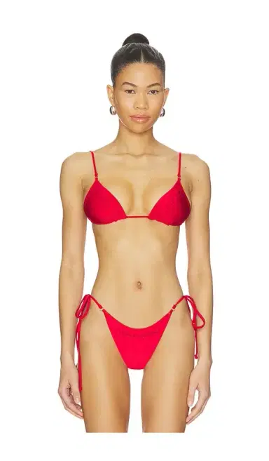 Frankies Bikinis X Jennie Elena Beaded Satin Top | Thumbnail 1
