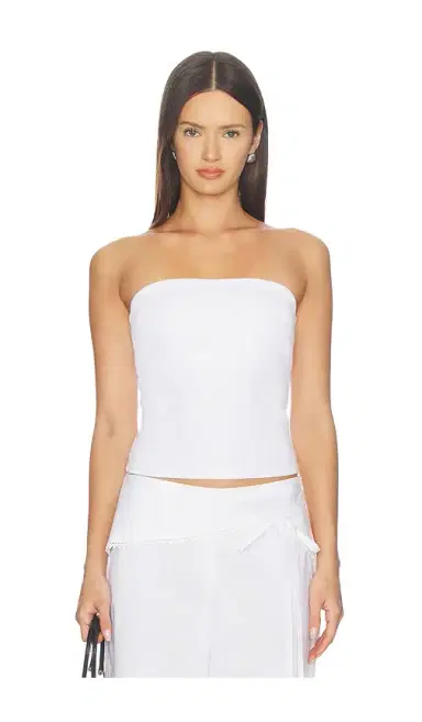 ENZA COSTA Cotton Rib Bandeau Top | Thumbnail 1