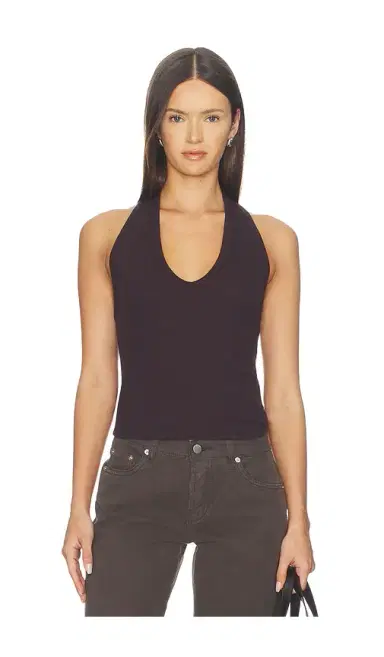 ENZA COSTA Cotton Rib U Halter | Thumbnail 1