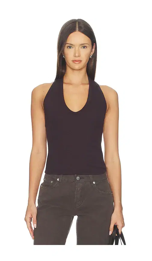 Enza Costa Cotton Rib U Halter