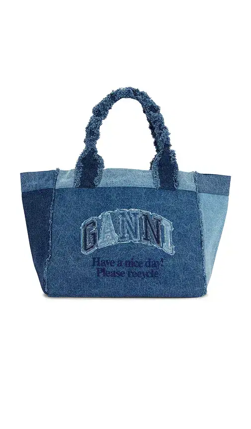Medium Trapeze Shopper Denim Bag